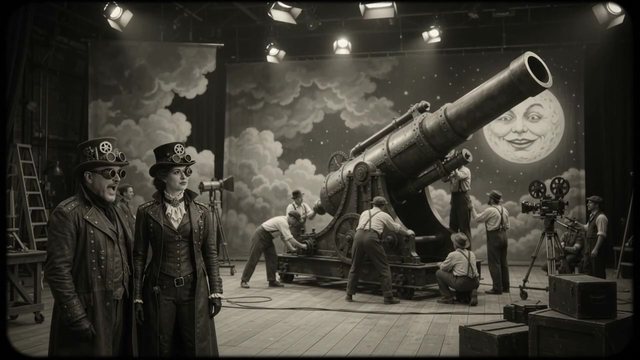 Still from scene 3: A Trip to the Moon